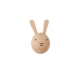 OYOY Mini Wooden Wall Hook Rabbit Coat Hook for Children's Room 8 x 6 x 4.5 cm
