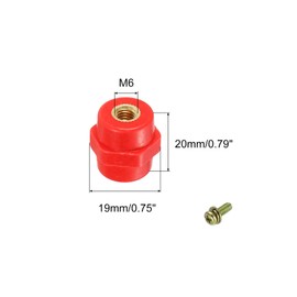 PATIKIL Insulator 8pcs SM20 High-Strength Polyester Standoff Insulators with M6 Screws for Power Distribution Cabinet