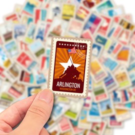 100 Pcs World Landmark Stickers Landmark Building Decals for Water Bottle Laptop Luggage Car Bike Bicycle Helmet Vinyl Waterproof Landmark Stickers Pack