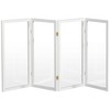 3 ft. Short Clear Plastic Partition White 4 Panel