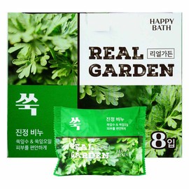 Amorepacific Happy Bath Real Garden Mugwort Calming Soap 90g 8 Pieces