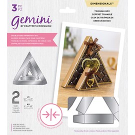 Crafter's Companion Gemini-Double-Sided Die-Dimensionals-Triangle Box, Multi-Colour, One Size