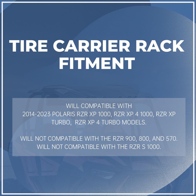 Tire Carrier Rack Compatible with 2014-2023 Polaris RZR XP 1000