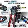 AMPCOM Ethernet Crimping Tool Kit 7-in-1 RJ45/RJ11 Network Tool Kit