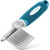 Poodle Pet Dematting Comb + Detangling Comb Blue Bundle