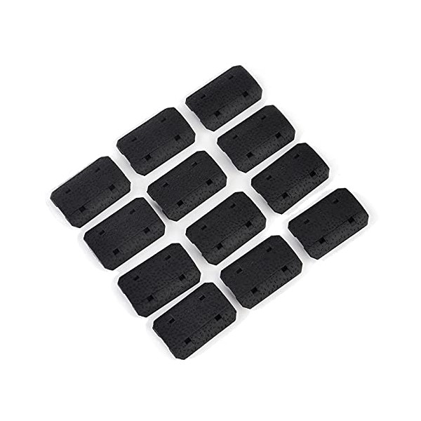FestiKit Lightweight Ergonomic Polymer Rail, Pack of 12, Black