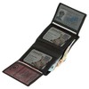 Leather ID Card Holder with Note Compartment, Black, Brown, Natural,