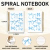 TWRVI Coquette Blue Bow Spiral Notebook, Preppy Girly College Ruled