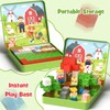 Magnetic Building Blocks, Farm Theme STEM Mini Magnet Travel Cubes