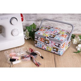 Hobby Gift Medium Sewing Craft Hobby Storage Box, Rectangle, Sewing Machines