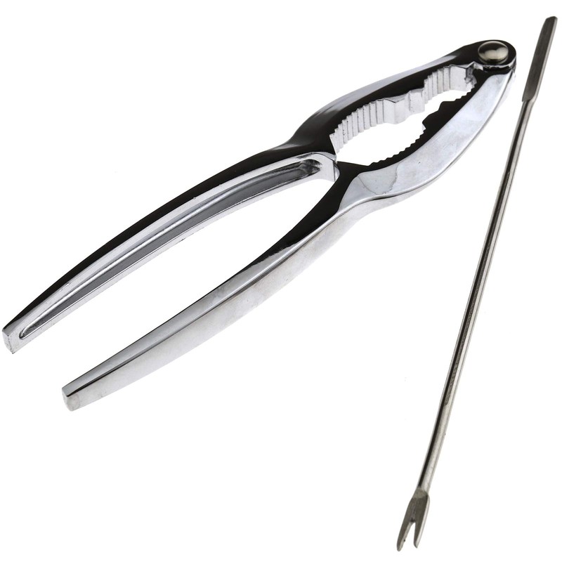 ENET 8Pcs Stainless Steel Dining Seafood Crab Nutcracker Forks Pliers