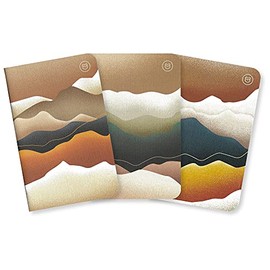 Pocket-sized Gratitude Journals - Drift Set (Manage Stress & Anxiety, Mental Health Support, Self-Care Checklist, Prompts, 3.5" x 5.5", 36 pages)