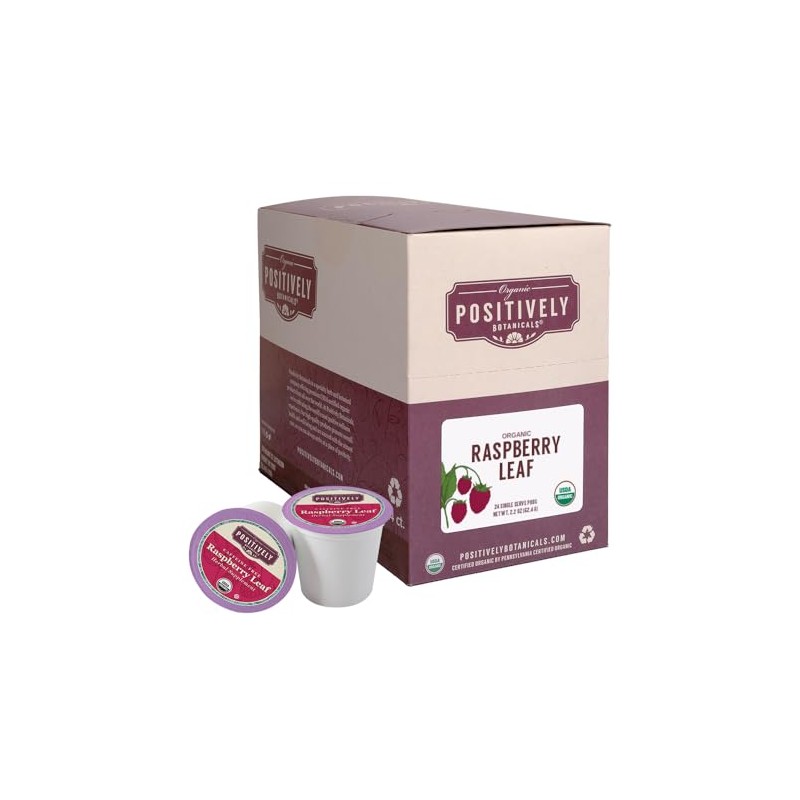 Organic Positively Botanicals Company, Raspberry Leaf, K-Cup Compatible, 24 Pods
