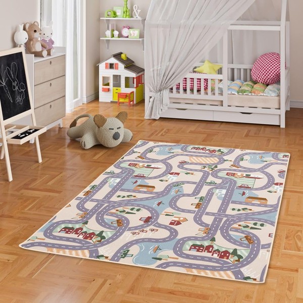 Snapstyle Children's Play Rugs, Large Selection of Street Rugs, Easy Care and Durable for Children's Rooms