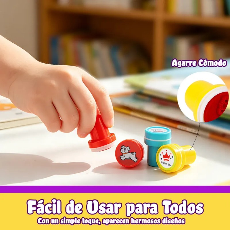 Juego De Sellos De Dibujos Animados De 60 Piezas Para