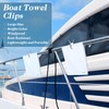 Hushee 8 Pack Marine Boat Rail Towel Clips Storm Proof