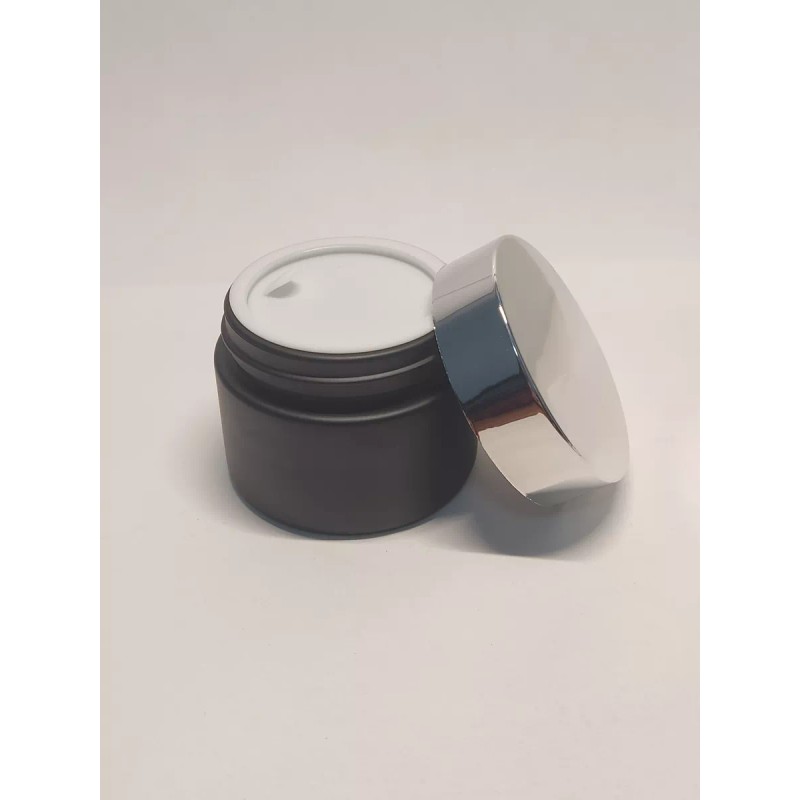 Meliars Envase Pomadera 50 Grs Negra Frost Tapa Plata Y