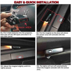 2Pcs Car Door Lights Logo Projector Ghost Shadow Lights Laser Welcome Lamp Light Compatible with Car Truck SUV