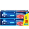 Gallon Freezer Bags, Double Zipper Seal - 100 Count, Thick