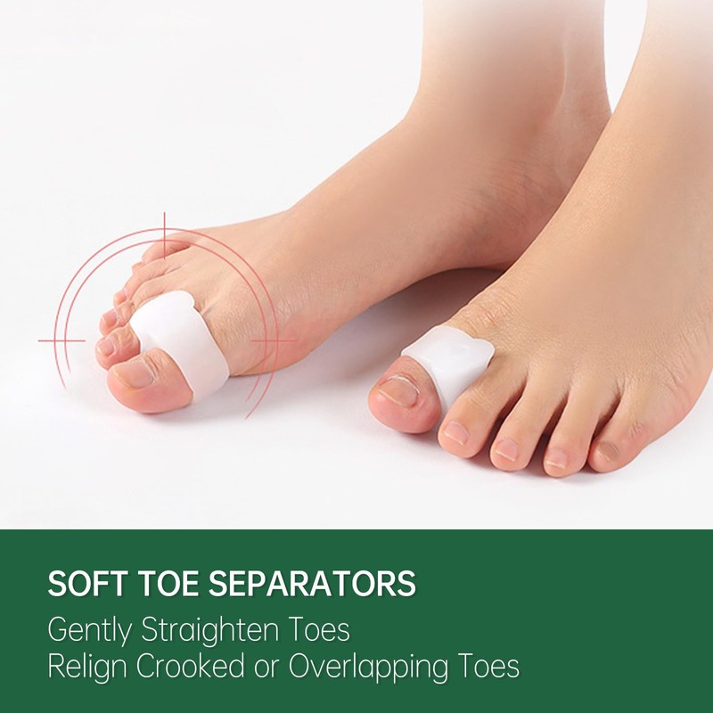 TEXSENDA Bunion Toe Corrector Spacer for Women, Pack of 10