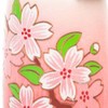 Pink Sakura Cherry Blossom Wooden Kokeshi Doll