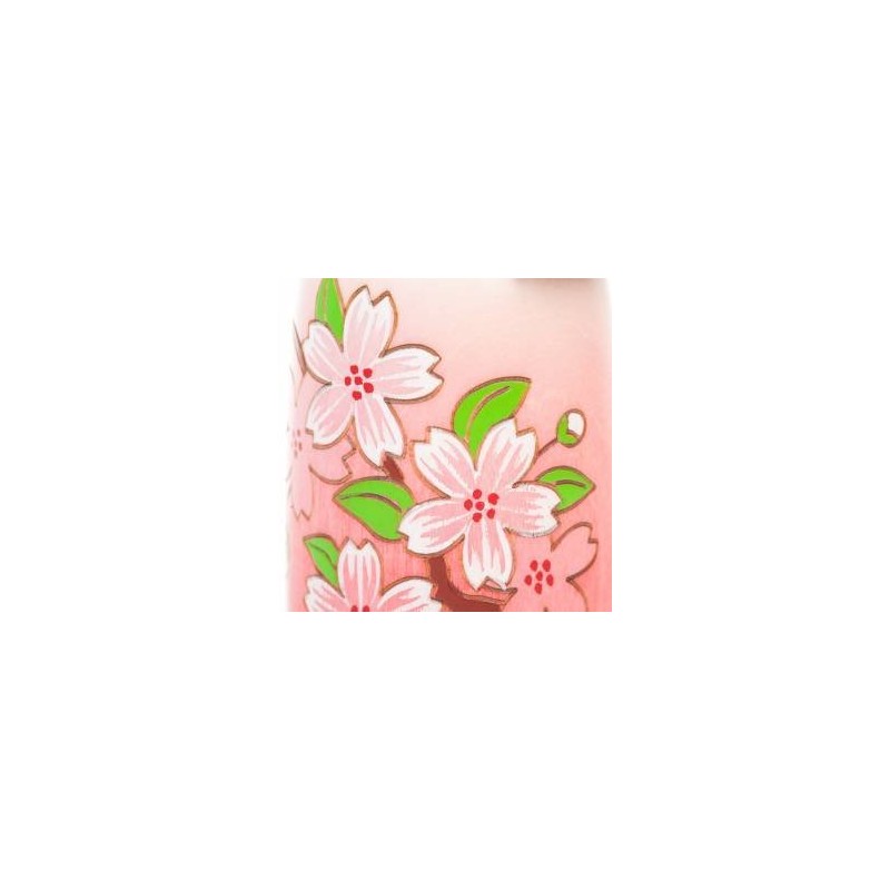 Pink Sakura Cherry Blossom Wooden Kokeshi Doll