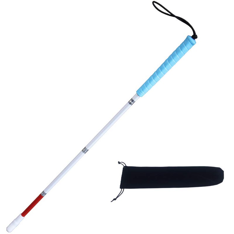90cm Blindfold 4-Tier Aluminum, Caps (2 Pcs) (Blue Rubber Grip,