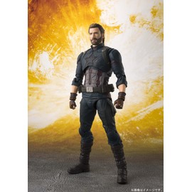 SH Figuarts Avengers: Captain America (Avengers: Infinity War), Approx. 6.1 inches (155 mm), ABS & PVC Pre-painted Complete Action Figure