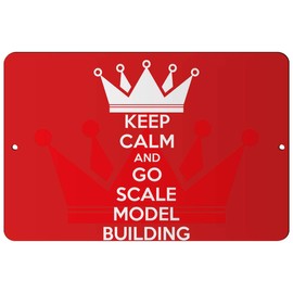 Makoroni - Keep Calm and GO Scale Model Building - 8"x12" Aluminum Novelty Fun Street Sign, DesH65