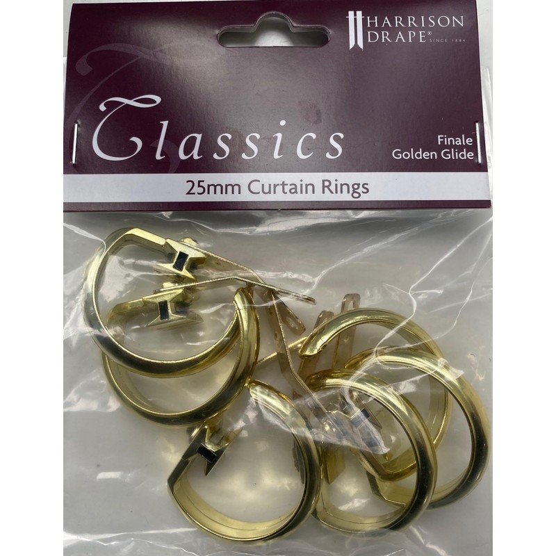 Harrison Drape Ring Sliders for 25mm Extendable Corded curtain poles,