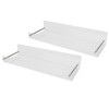 2Pcs Floating Wall Ledge Shelf Acrylic Concealed Bathroom Rack for