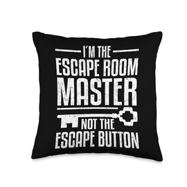 Funny Escape Room Game Master Throw Pillow