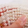 2080Pcs Beige Half Round Faux Pearls Stickers Self-Adhesive Pearl Stickers