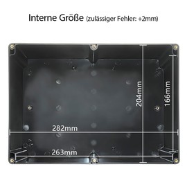 LeMotech Project Box ABS Plastic Distribution Box IP65 Waterproof Electrical Boxes Universal Housing Black Outer Size 290 x 210 x 100 mm (Pack of 1)