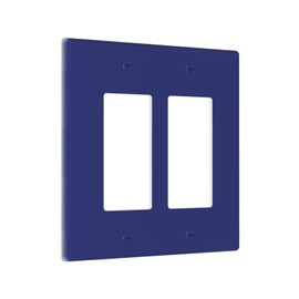 Spshian Outlet Covers Dark Blue 2 Gang Double Rocker Light Switch Cover Plate Decorative Switch plates Electrical Wall Plates GFCI Socket Cover for Bathroom Home Decor