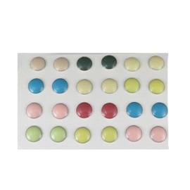 12 pair enamel painted post stud earrings round circle set pack 8mm wide 5/16 inches wide