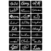 Tattoo Template Set S-25 x 2, Pack of 48