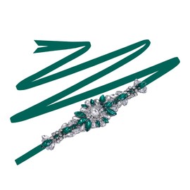 Jadvenword New Bridal Accessories:Colorful Rhinestone Evening Dress with Waist Jewelry--Bridal Belt.Perfect for Wedding, Party, Dance, Banquet, Performance, Celebration, Styling and Elegant Wardrobe,