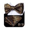 Dubulle Mens Self Tied Bow Ties Set Paisley Floral Silk