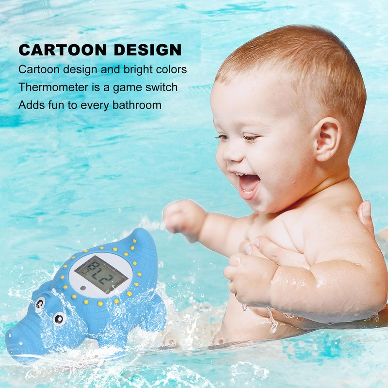 Baby Bath Thermometer Fun Cartoon Animal Waterproof High Accuracy 10℃‑50°C
