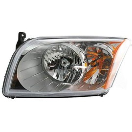 Left Driver Side Headlight Assembly - without Leveling System - Compatible with 2007-2012 Dodge Caliber