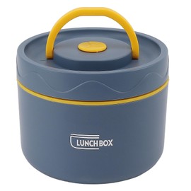 Bento Box, 550ml Stainless Steel Insulated Lunch Box Stackable Lunch Container Portable 2 Tier Round Bento Lunch Box Leakproof Thermal Food Container for Adult (Insulated Style,