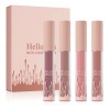 Set 4 Labiales Mate Terciopelo Impermeable No Transfiere