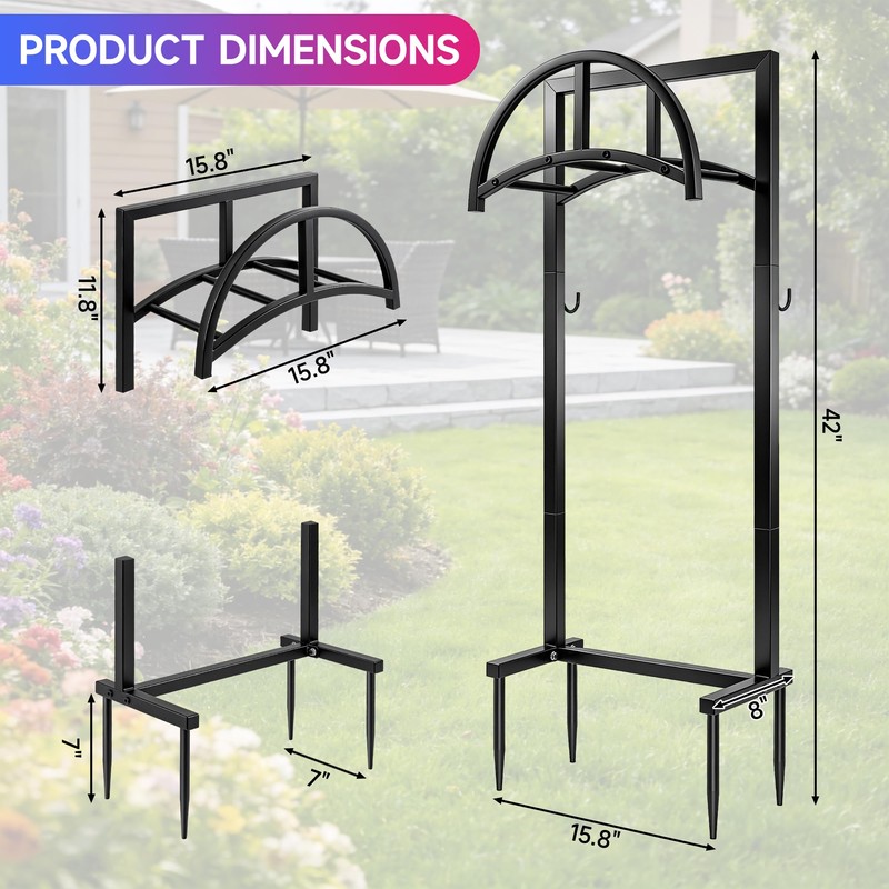 IBVIVIC Garden Hose Holder, Hose Stand with Stable Base and
