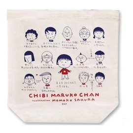 Chibi Maruko-chan Canvas Tote Bag (Maruko and Friends)