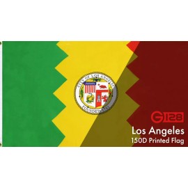 G128 Los Angeles City Flag 3x5FT Printed 150D Polyester California Cali By G128