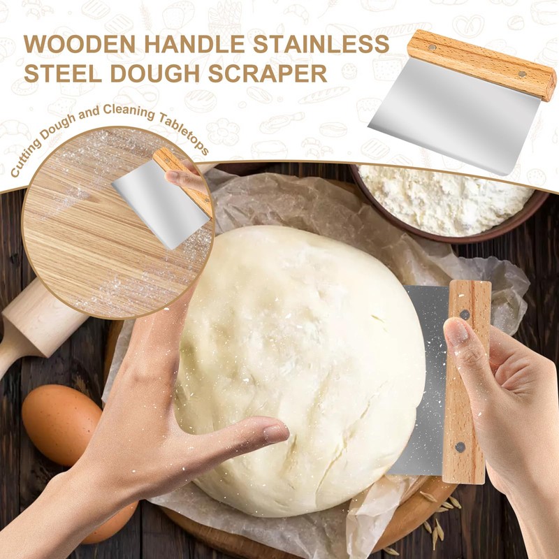 TNELTUEB Bread Proofing Basket Set, Incl 10'' Round & 9.6''