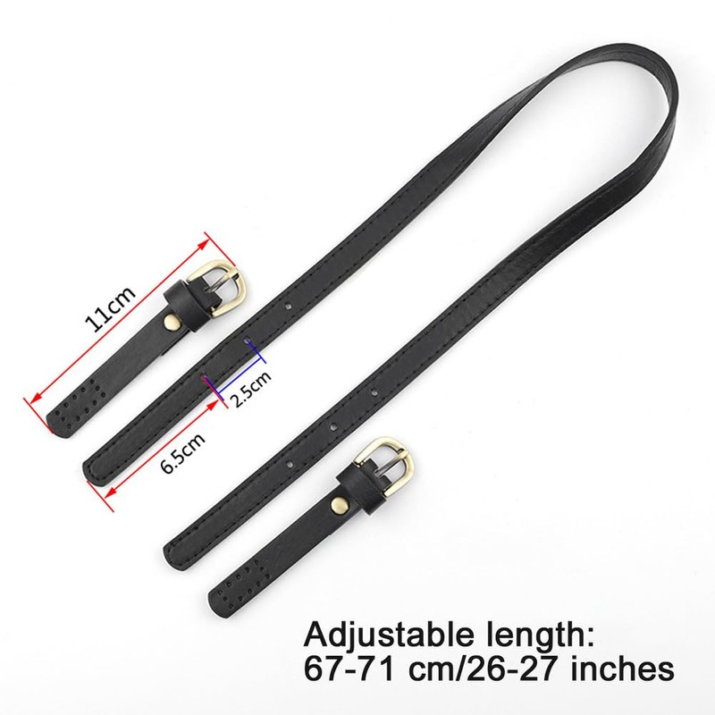 2PCS Universal Bag Straps Replacement Leather Shoulder Bag Straps Adjustable