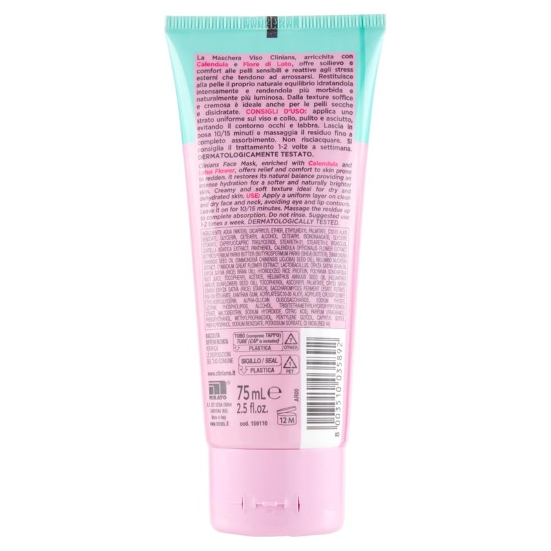 CLINIANS Hydra Plus Soothing Face Mask, Dermatologically Tested, Made in