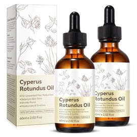 2 unidades de aceite Cyperus Rotundus, aceite natural de Cyperus Rotundus para depilación, reduce el crecimiento no deseado del cabello, hidrata y cal